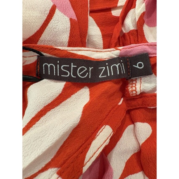 Mister Zimi womens Olivia Midi Dress size 6 AU (2 US) Red Daisy Tie Back $179 - Picture 7 of 9